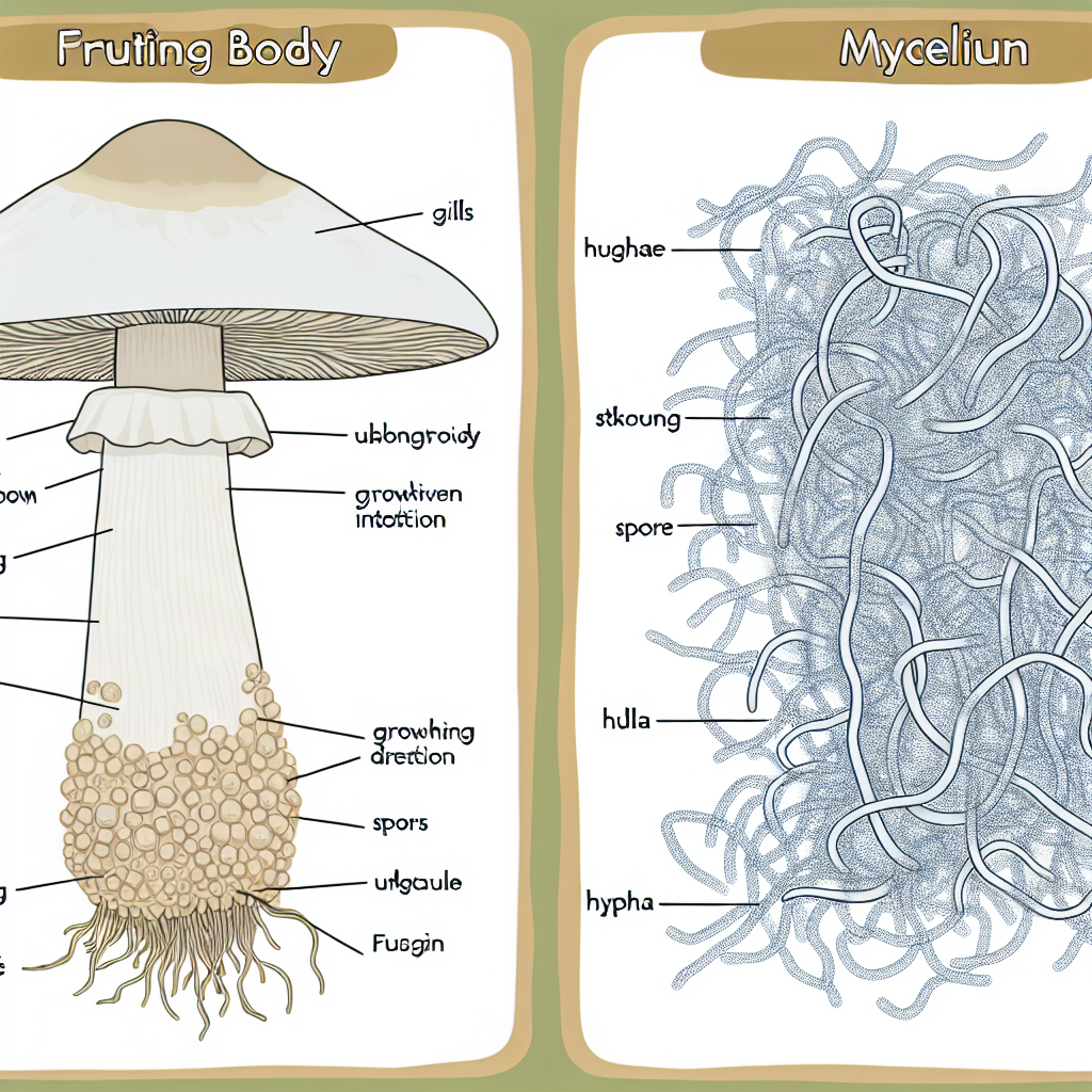 Fruiting Body vs. Mycelium: Understanding the Differences