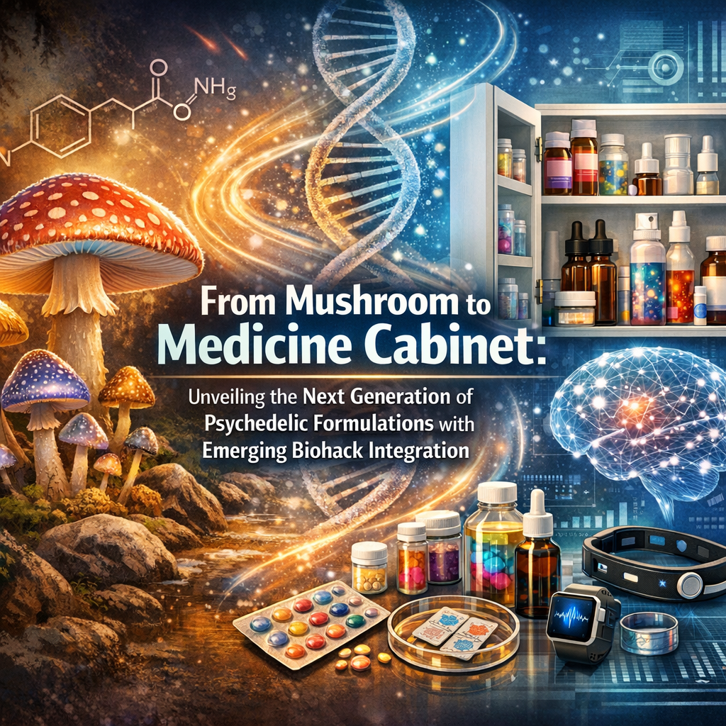 From Mushroom to Medicine Cabinet Unveiling the Next Generation of Psychedelic Formulations with Emerging Biohack Integration