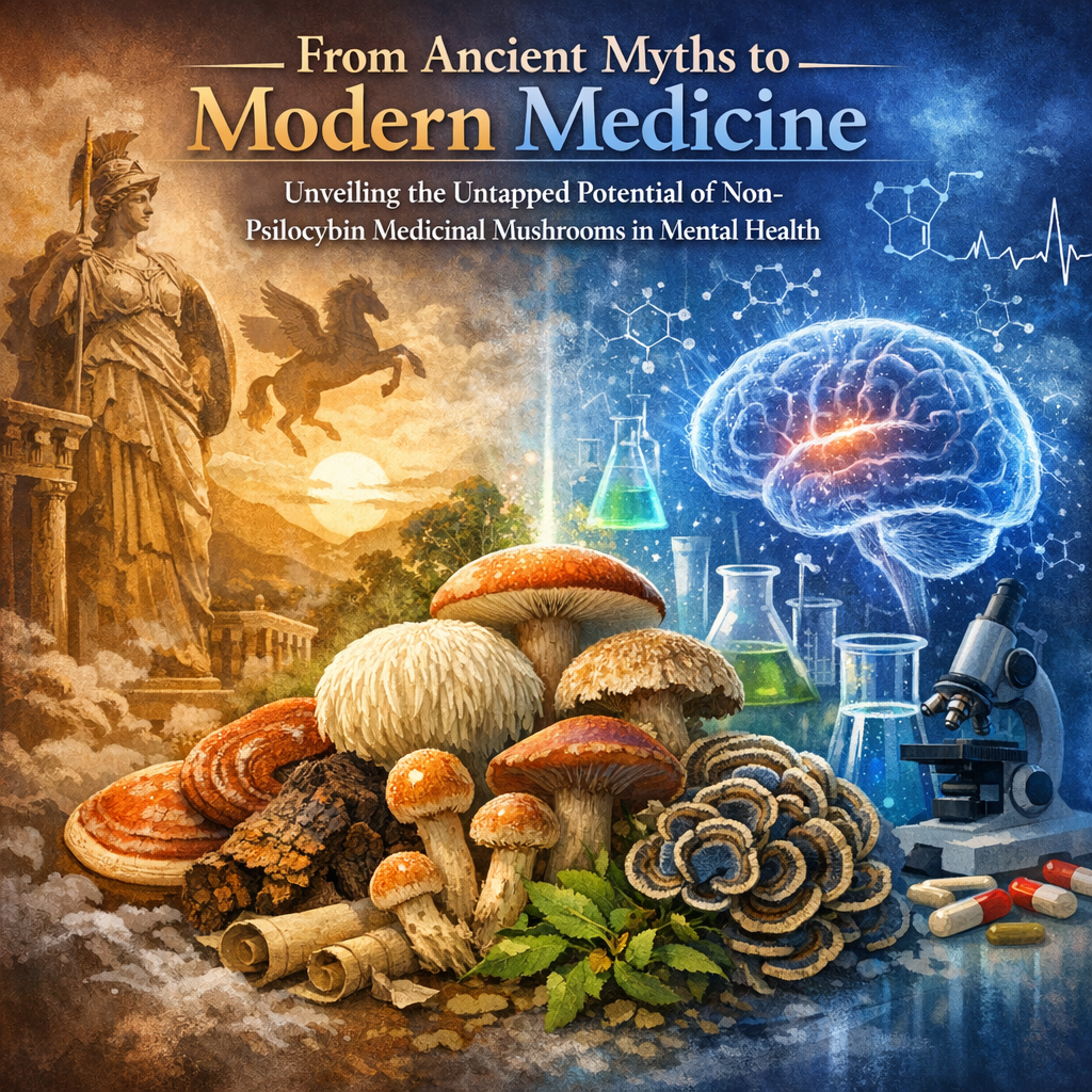 **”From Ancient Myths to Modern Medicine: Unveiling the Untapped Potential of Non-Psilocybin Medicinal Mushrooms in Mental Health”**